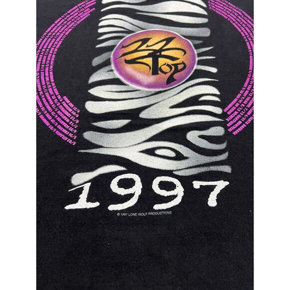 Vintage RARE Giant ZZ Top’s Mean Rhythm Global Tour 1997 T-Shirt Tee - L - Picture 5 of 9